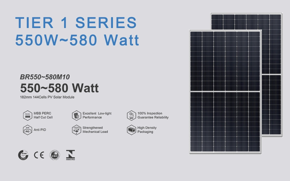 450W 545W 550W Mono Solar High Efficiency Perc Solar PV Mono Solar Panel with TUV