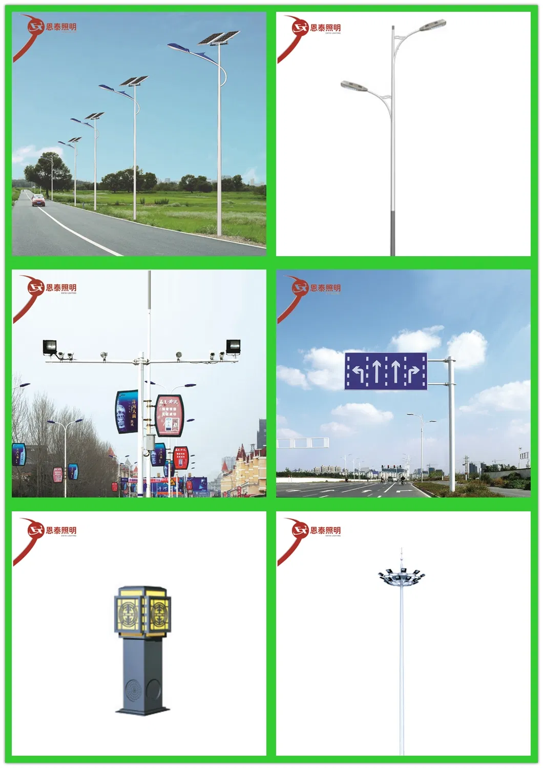 Galvanized Steel Monitoring Traffic Poles in City Road